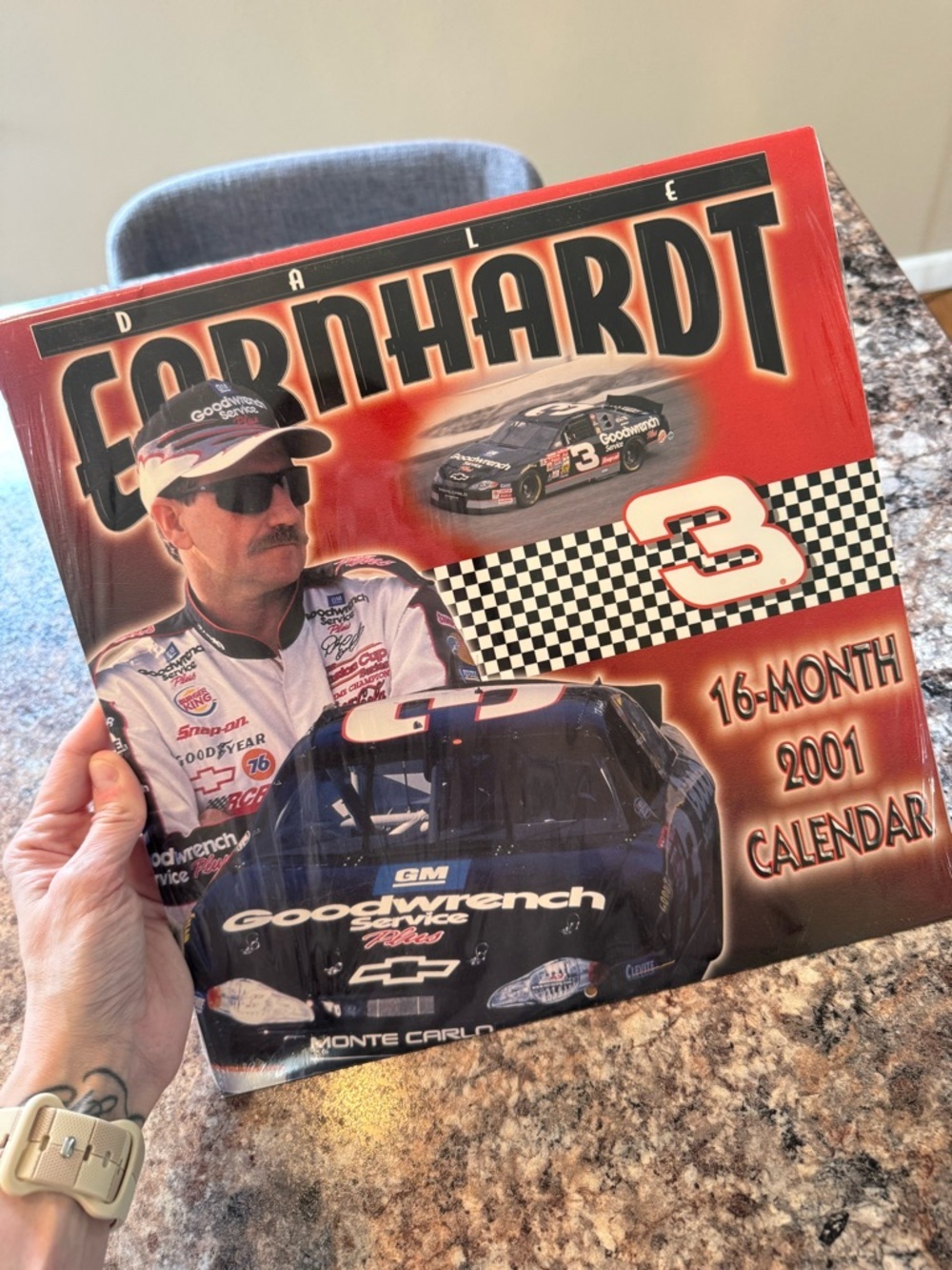 Dale Earnhardt #3 Goodwrench 2001 Racing Calendar - Red Black